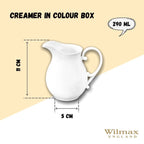 Wilmax Sahnekännchen 290 ml Weiß Porzellan WL-995041/1C