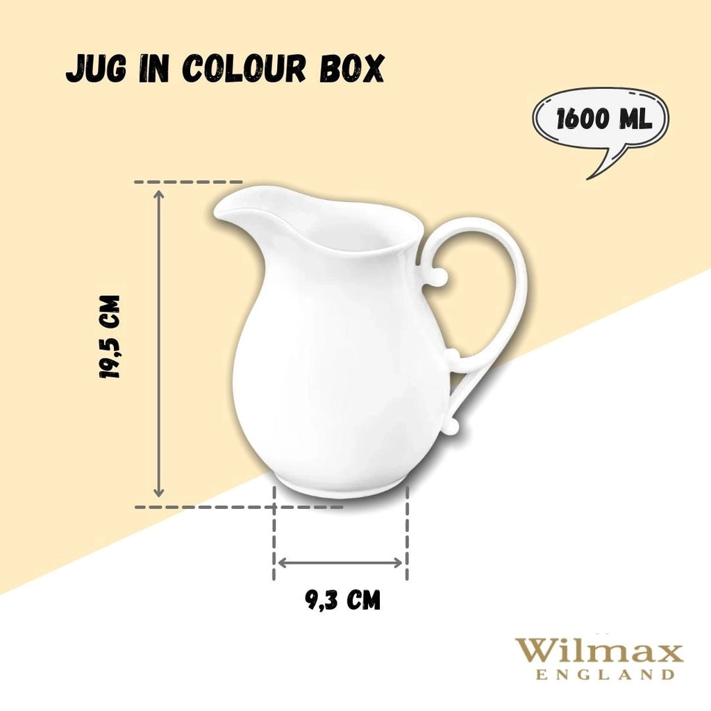 Wilmax Krug 1600 ml Weiß Porzellan WL-995037/A