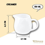 Wilmax Sahnekännchen 150 ml Weiß Porzellan WL-995004/A