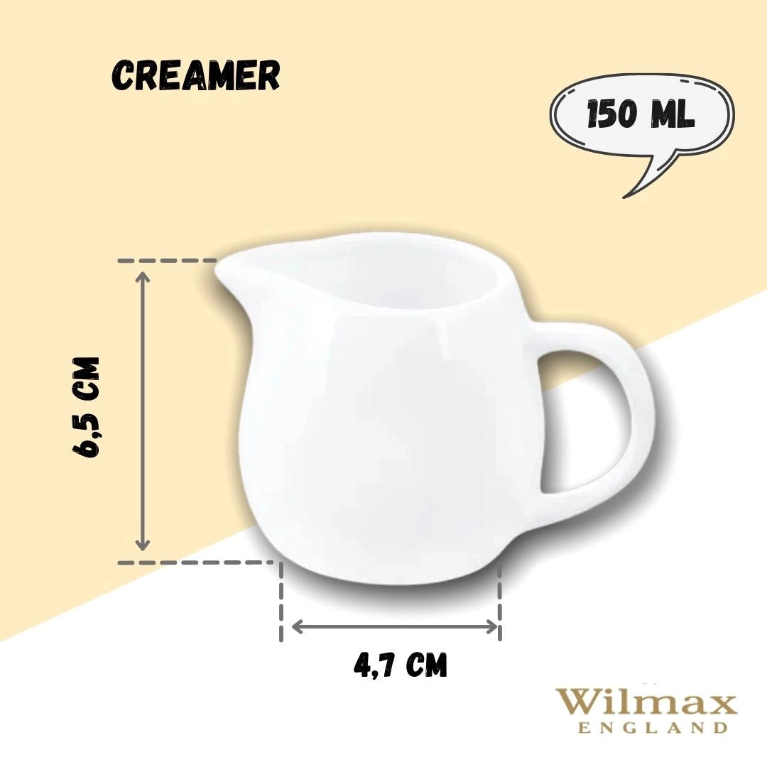 Wilmax Sahnekännchen 150 ml Weiß Porzellan WL-995004/A