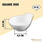 Wilmax Schale 100 ml 10.5 cm aus Porzellan, Weiß WL-992486/A