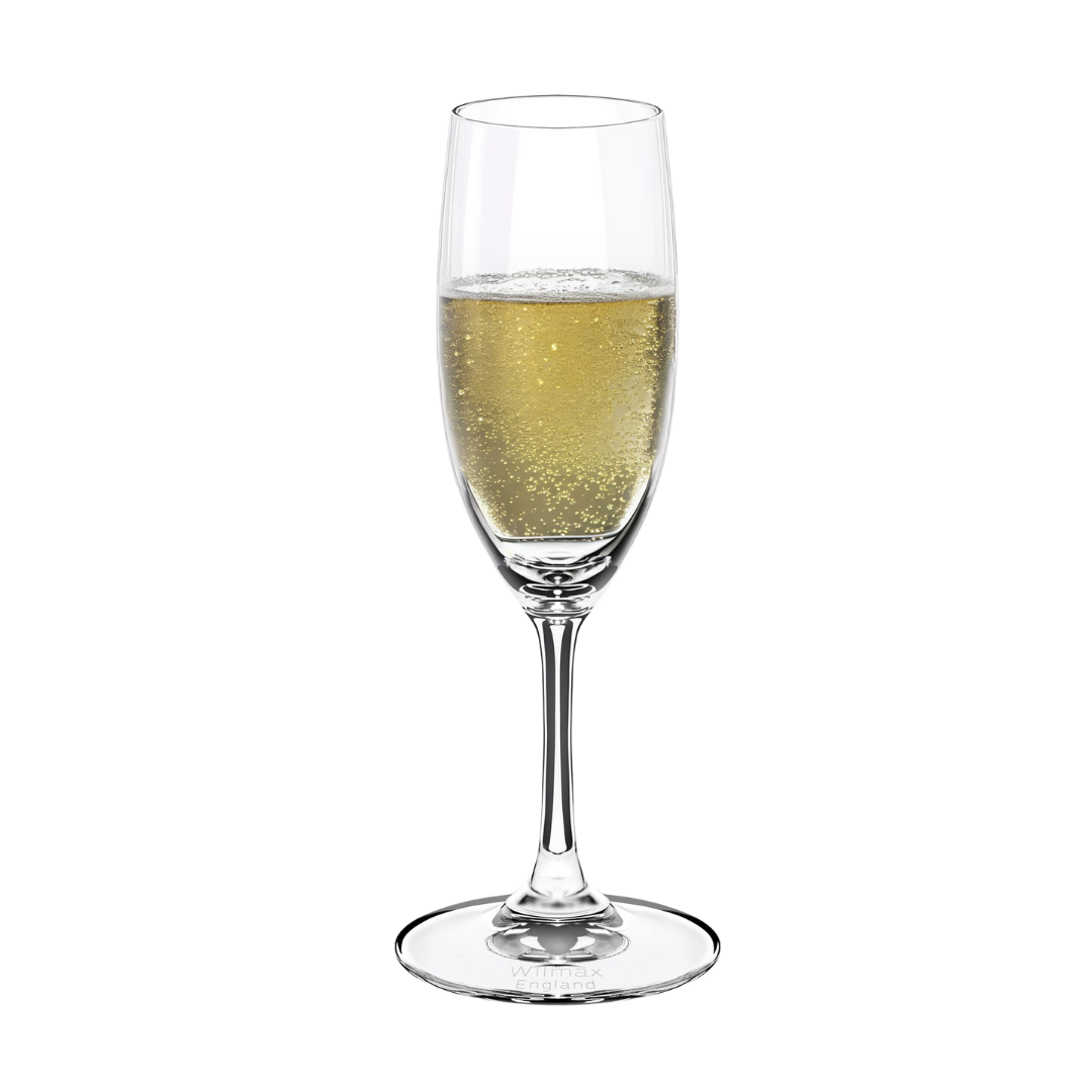 Wilmax Champagnerflöte 230 ml 6er-Set Transparent aus Wilmax Crystalline-Serie