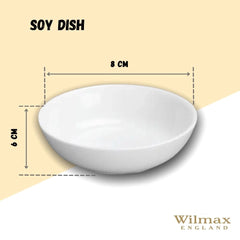 Wilmax Sojaschale 7,5 cm aus Porzellan, stapelbar – WL-996045/A