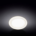 Wilmax Servierplatte oval 20x14 cm Weiß Porzellan mit Goldlinien WL-880102114/A