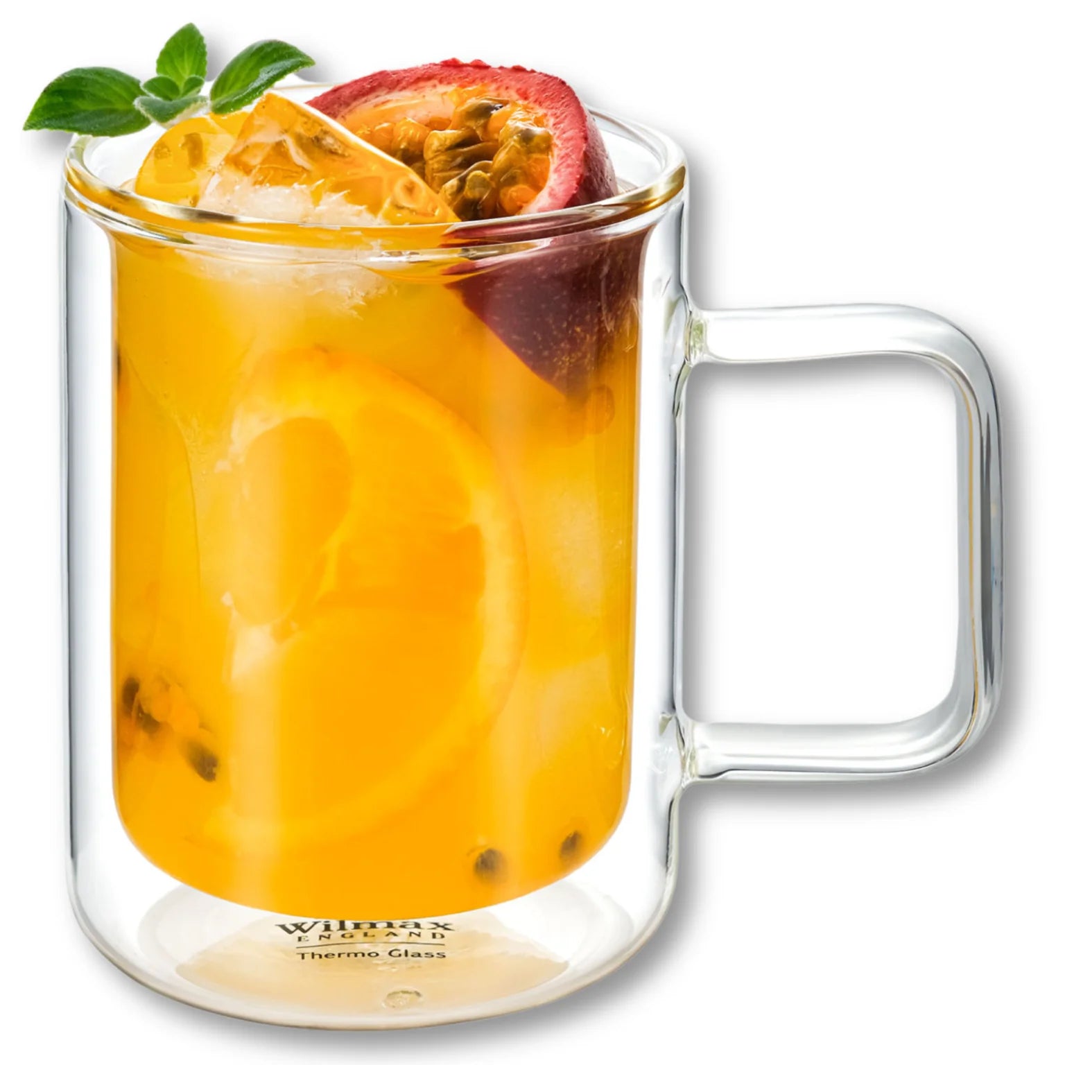 Wilmax Doppelwandiger Becher 400 ml 4er-Set Transparent