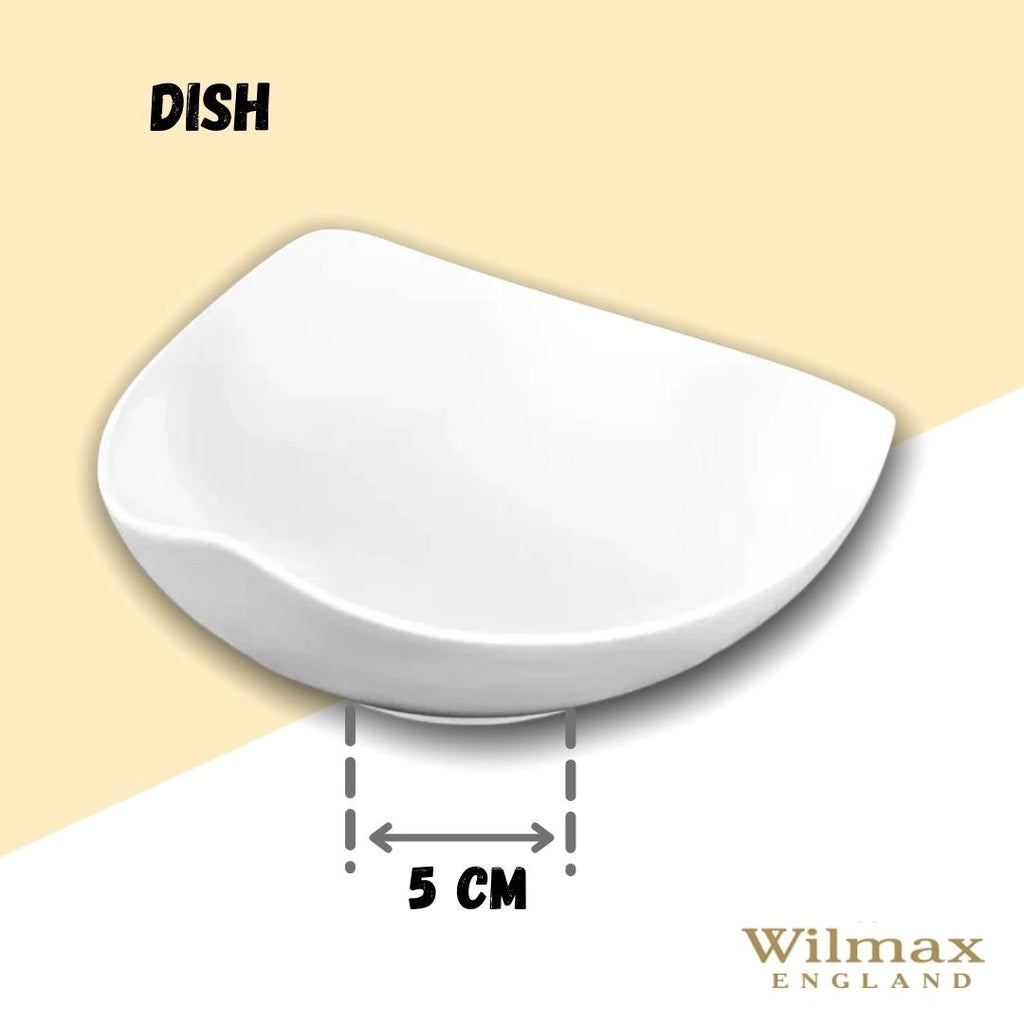 Wilmax Teller 13 cm aus Porzellan, Weiß WL-992613/A