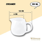 Wilmax Sahnekännchen 150 ml Weiß Porzellan WL-995004/A