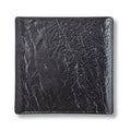 Wilmax Quadratische Servierplatte 27 × 27 cm Schwarz aus Porzellan
