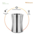 Wilmax Weinkühler 1300 ml Silber aus Edelstahl