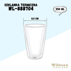 Wilmax Doppelwandiges Glas 250 ml Transparent