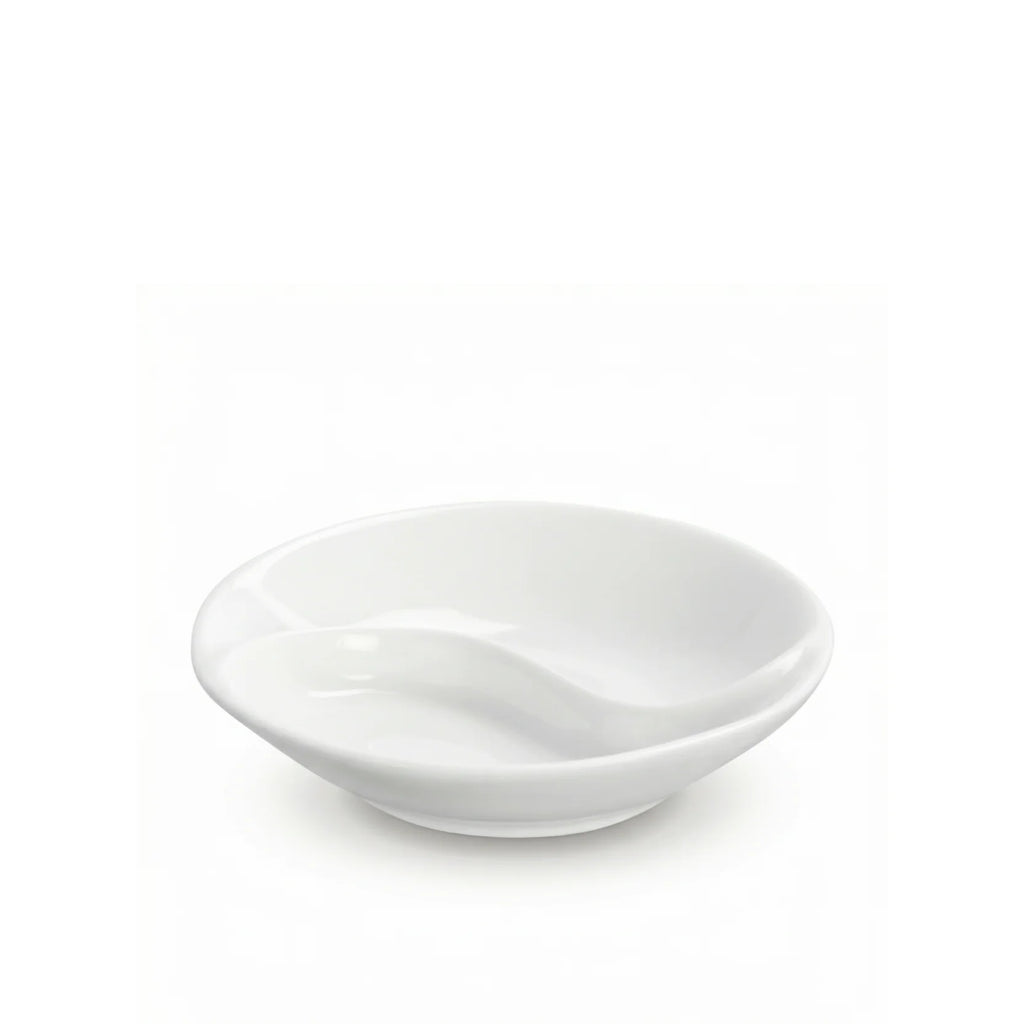 Wilmax Sojaschale mit Unterteilung 9 cm Weiß aus Porzellan