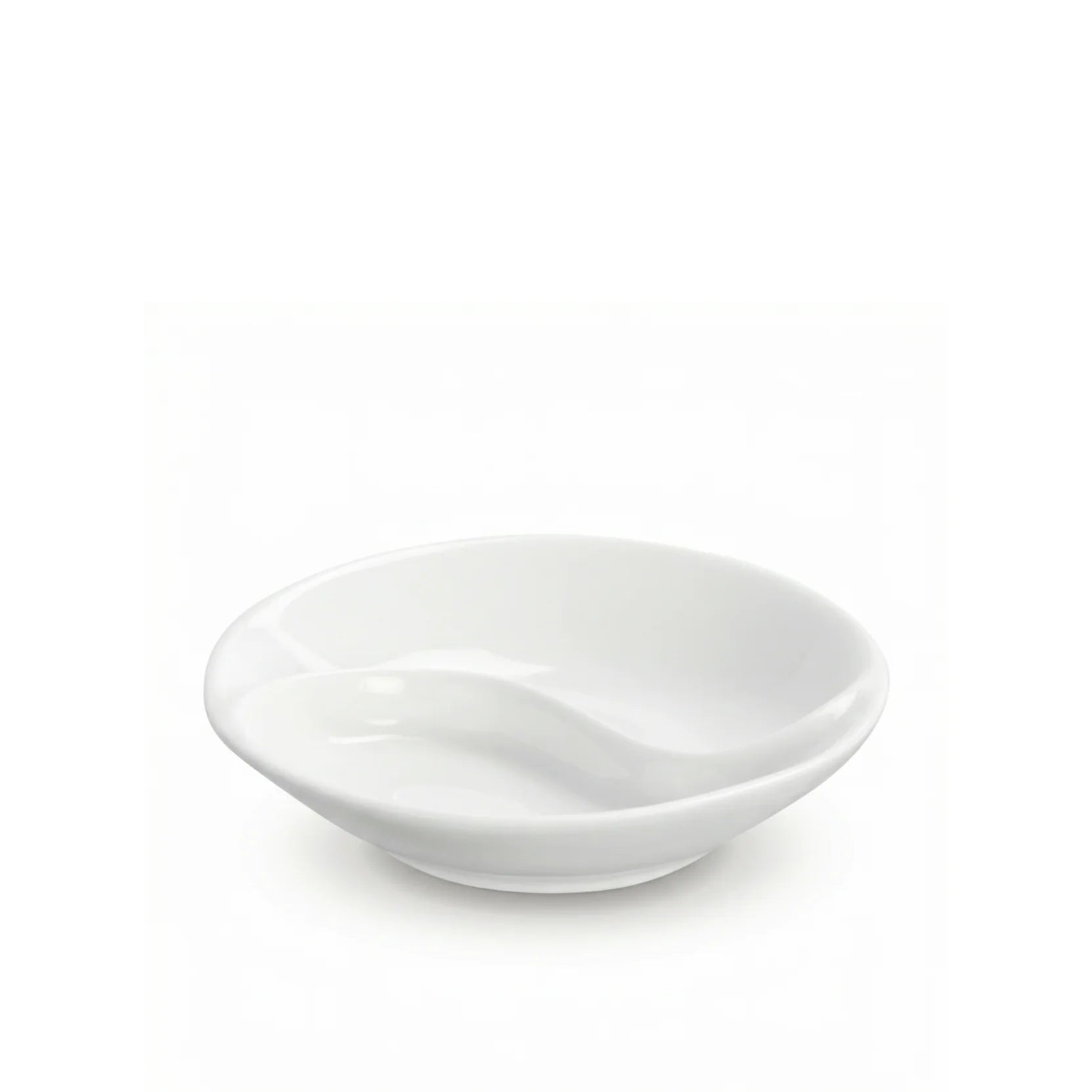 Wilmax Sojaschale mit Unterteilung 9 cm Weiß aus Porzellan