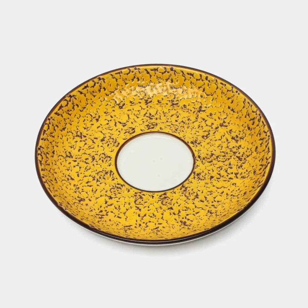 Wilmax Untertasse 15 cm Gelb aus Porzellan