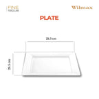 Wilmax Quadratische Servierplatte 29,5 × 29,5 cm Weiß aus Porzellan