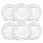 Wilmax Speiseteller 25,5 cm 6er-Set Weiß aus Porzellan