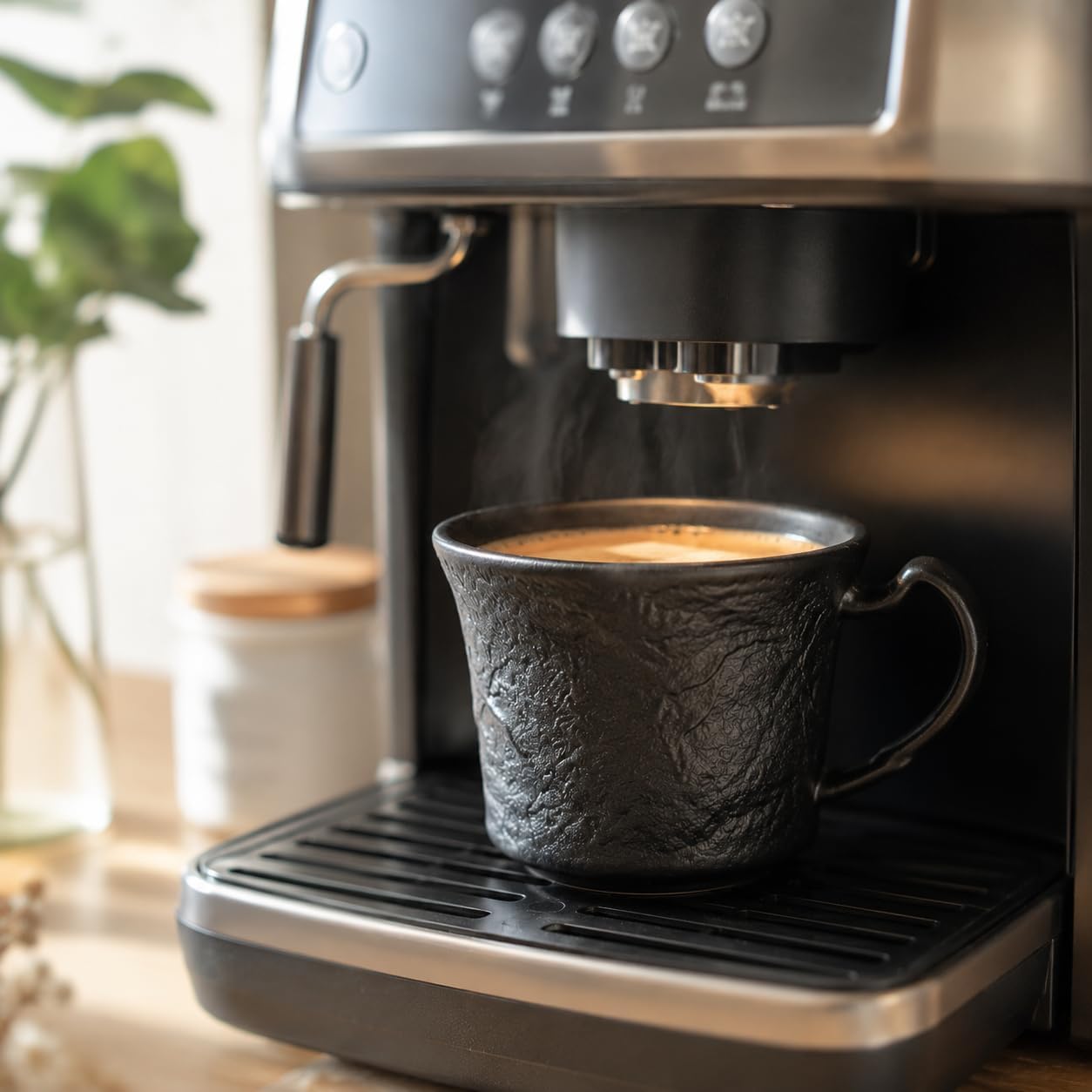 Wilmax Tasse mit Untertasse 250 ml 2er-Set Schwarz aus Porzellan