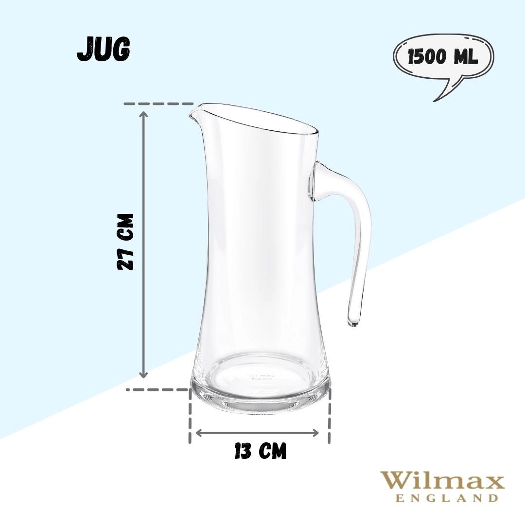 Wilmax Karaffe 1500 ml Kristallglas Transparent WL-888313/1C