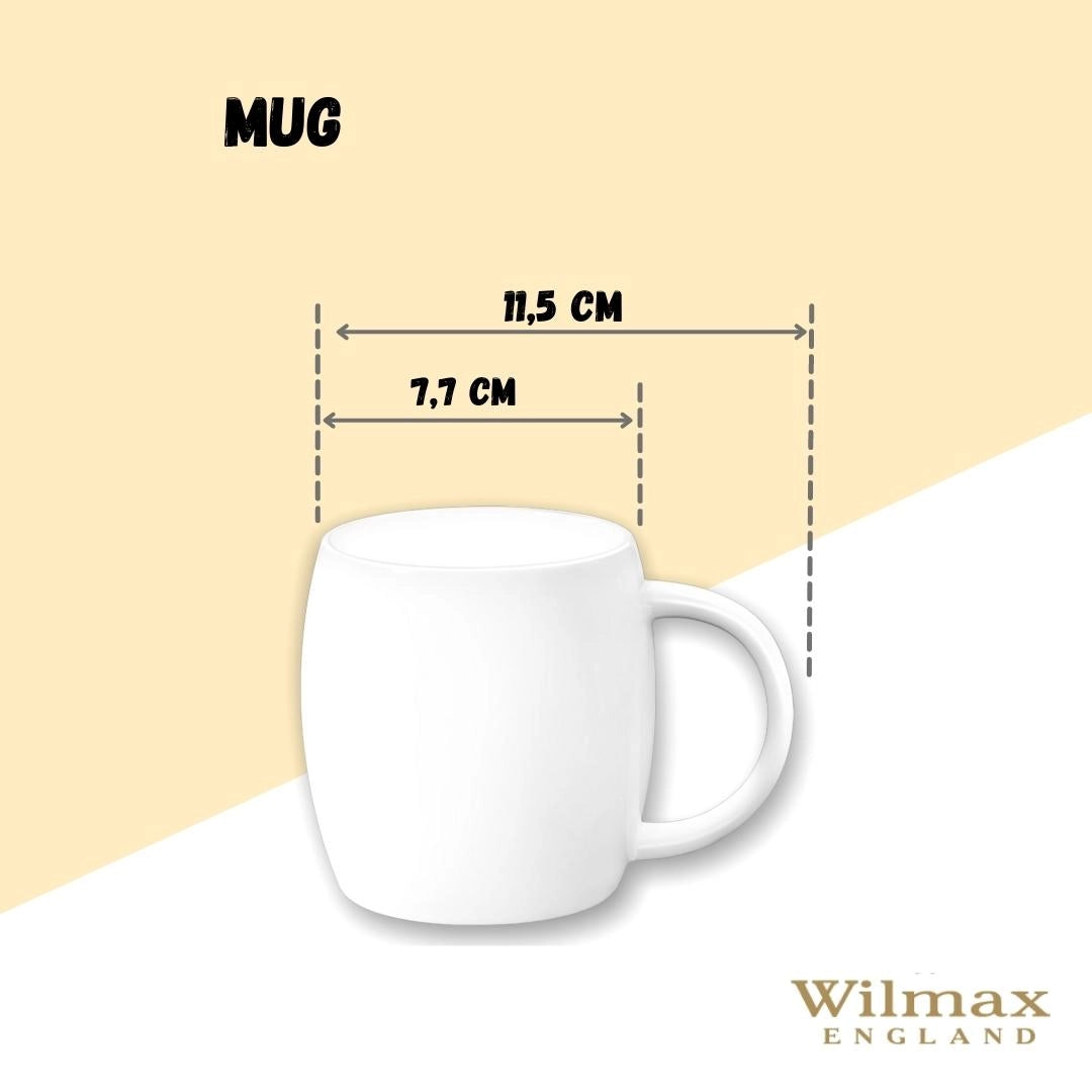 Wilmax Becher 400 ml Weiß Porzellan Olivia WL-993086/A