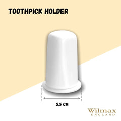 Wilmax Zahnstocherhalter Weiß – Stilvolle Tischdekoration – WL-996064/A