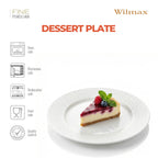 Wilmax Dessertteller Ø 20 cm 2er-Set Weiß aus Porzellan für Kuchen