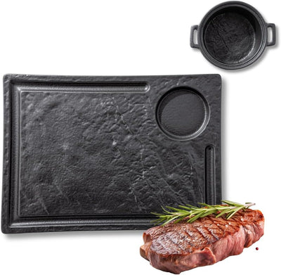 Wilmax Servierset 3-teilig Schwarz