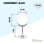 Wilmax Weinglas 800 ml Kristallglas Transparent 6er Set WL-888032/6A