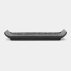 Wilmax Servierplatte 15 × 8 cm 6er-Set Schwarz aus Porzellan