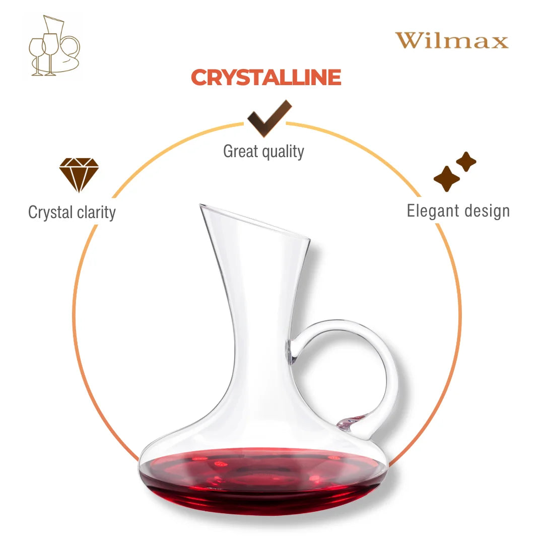 Wilmax Weindekanter 750 ml Transparent aus Wilmax Crystalline-Serie