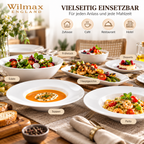 Wilmax Tiefer Teller 22,5 cm 400 ml Weiß aus Porzellan
