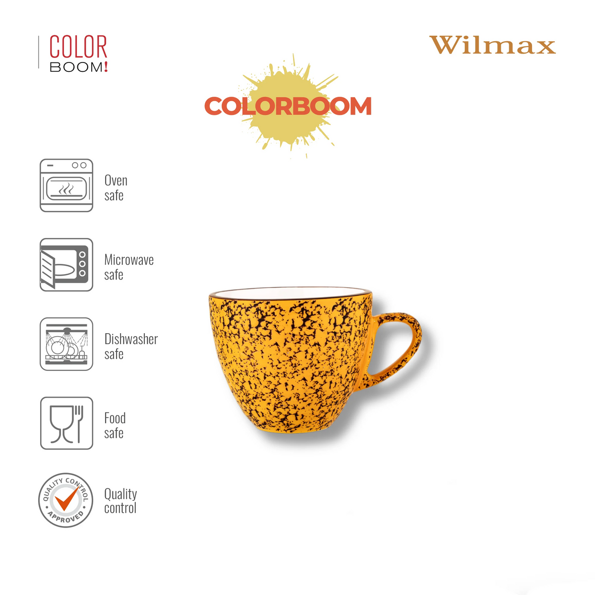 Wilmax Espressotasse 75 ml Gelb aus Porzellan