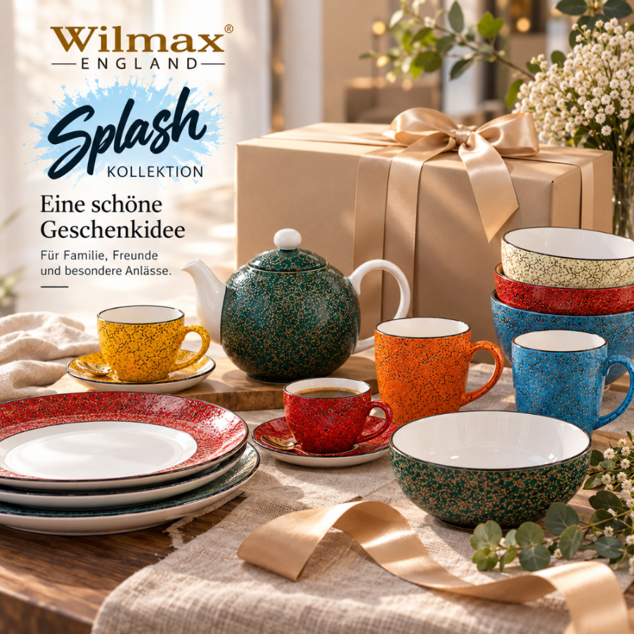 Wilmax Kaffee- und Teekanne mit integriertem Ausgusssieb 800 ml Grün aus Porzellan