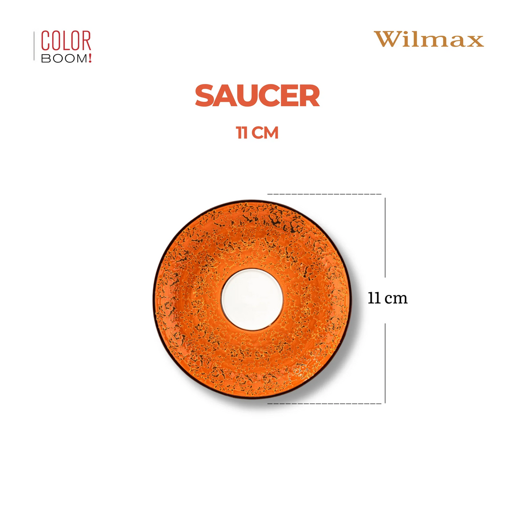 Wilmax Untertasse 11 cm Orange aus Porzellan