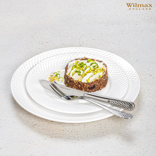 Wilmax Dessertmesser 20,5 cm 6er-Set Silber aus Edelstahl
