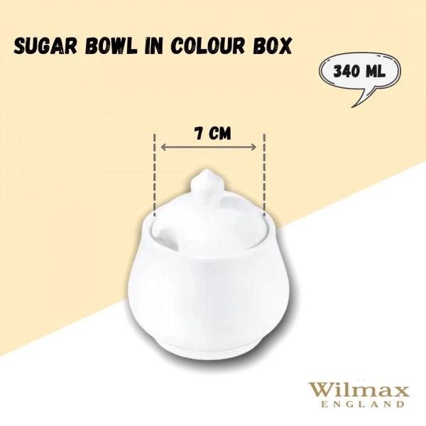 Wilmax Zuckerdose 340 ml Weiß Porzellan WL-995019/1C