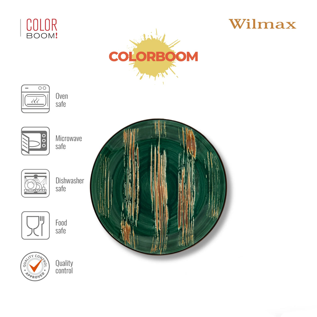 Wilmax Teller 23 cm Grün aus Porzellan