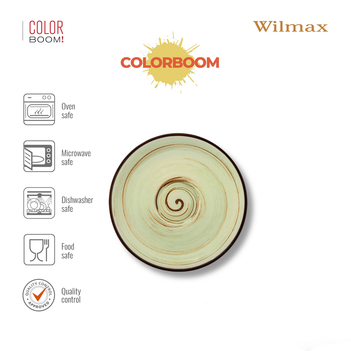 Wilmax Untertasse 11 cm Pistazie aus Porzellan