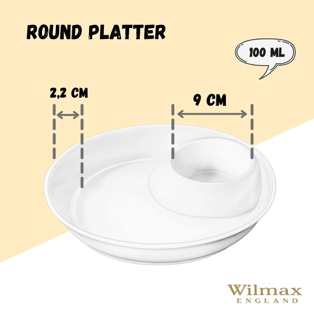Wilmax - Round Serving Platter - 25.5 cm - White - WL-992658/A