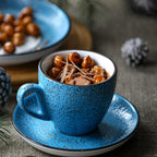 Wilmax Tasse 300 ml Blau aus Porzellan