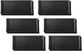 Wilmax Servierplatte 15 × 8 cm 6er-Set Schwarz aus Porzellan