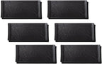 Wilmax Servierplatte 15 × 8 cm 6er-Set Schwarz aus Porzellan