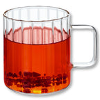 Wilmax Hitzebeständiger Glasbecher mit Henkel 550 ml 6er-Set aus Glas
