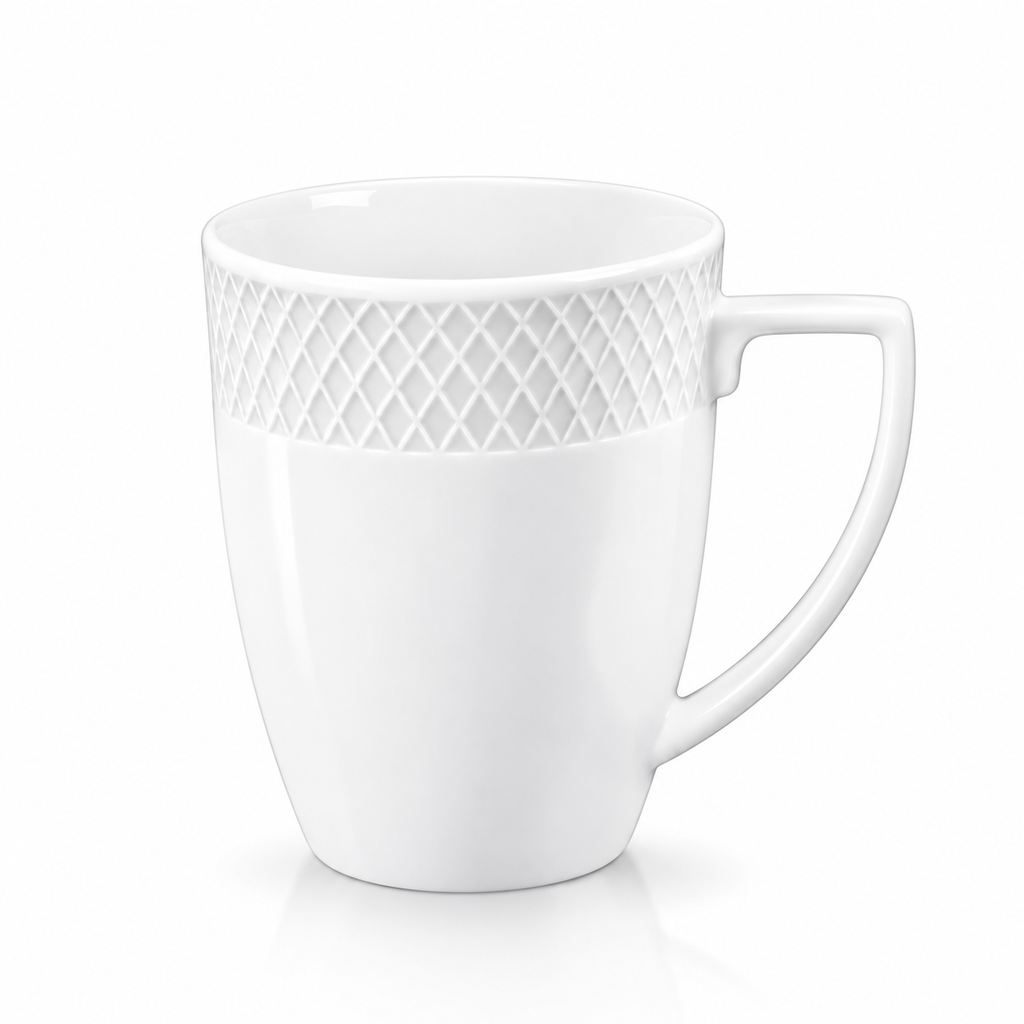 Wilmax Tasse 350 ml Weiß aus Porzellan
