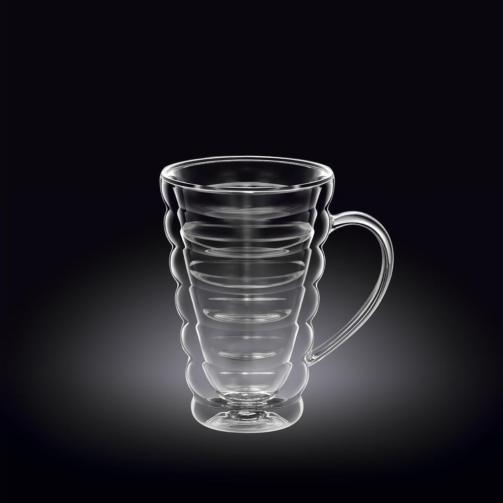Wilmax Doppelwandiger Thermobecher 250 ml 2er-Set Transparent