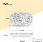 Wilmax Servierplatte 20 × 11 cm 2er-Set Mehrfarbig aus Porzellan