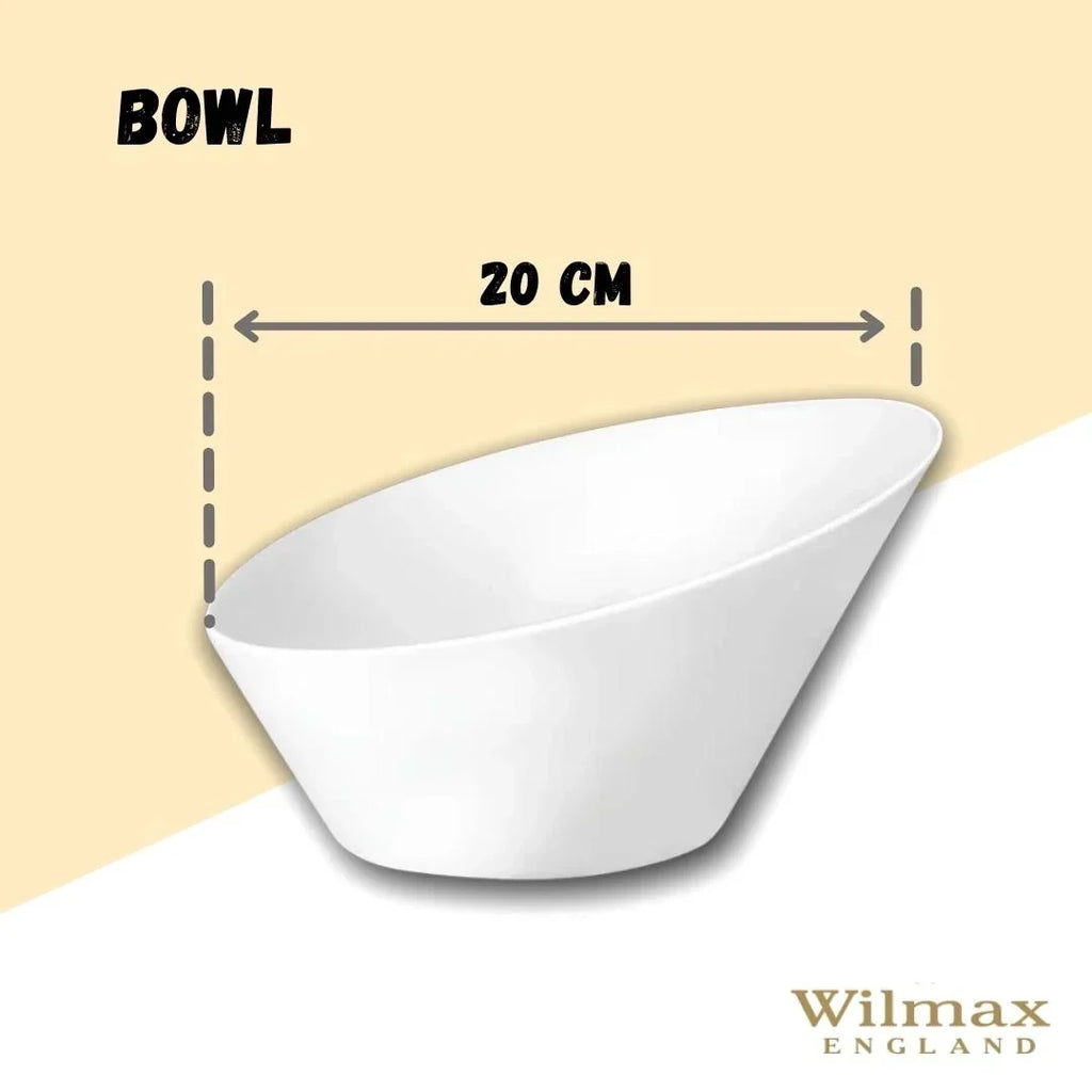 Wilmax Schale 19,5 cm 650 ml Weiß aus Porzellan