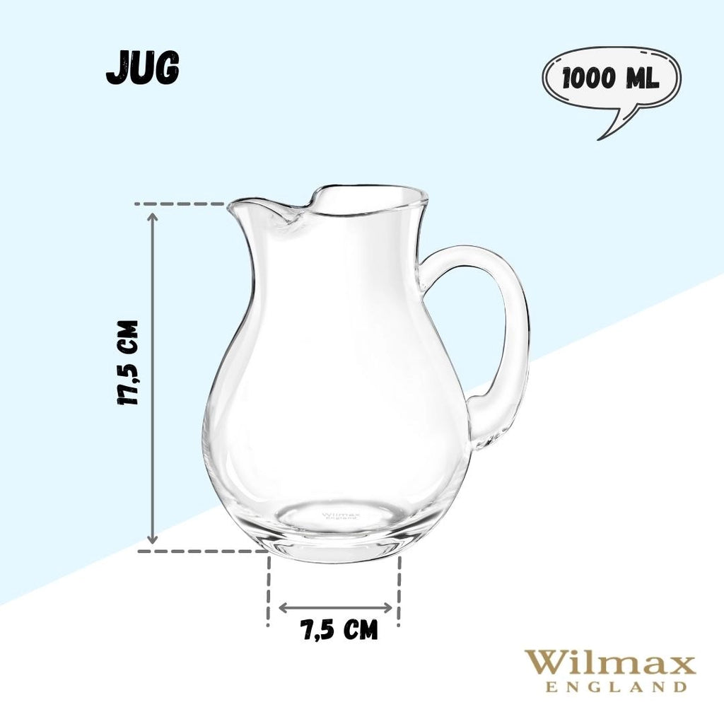 Wilmax Krug 1000 ml Kristallglas Transparent WL-888370/1C