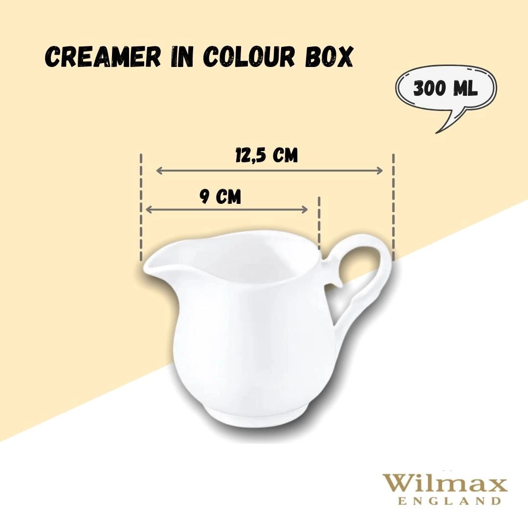 Wilmax Sahnekännchen 300 ml Weiß Porzellan WL-995020/A