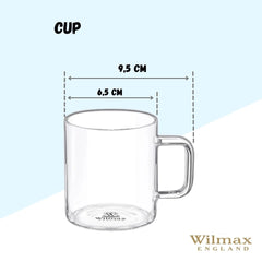 Wilmax borosilikat cam kahve kupası, 200 ml, WL-888604/A