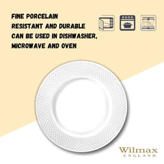 Wilmax Teller 28 cm Weiß Porzellan 2er Set WL-880117/2C