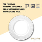 Wilmax Dessertteller 20 cm Weiß Porzellan 2er Set WL-880100/2C